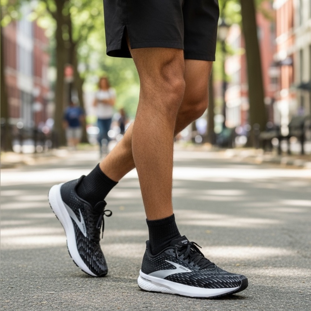 NEW BROOKS Hyperion Tempo Running Shoe in Black / Gunmetal 12